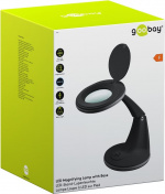 Goobay LED Magnifying Lamp with Base, 6 W, black 450 lm, 100 mm glass lens, 1.75x magnification, 3 dioptres Goobay LED Magnifying Lamp with Base, 6 W, black 450 lm, 100 mm glass lens, 1.75x magnification, 3 dioptres