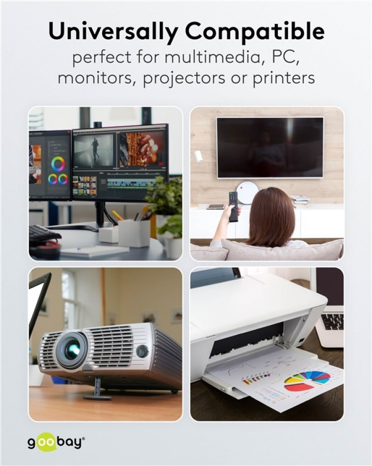 Goobay Extension Lead with C13 socket and C14 plug, 1.5 m, Black C14 appliance plug > C13 appliance socket