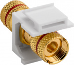 Goobay Keystone Module Speaker 16.2 mm width, pole terminal > insert nut, red