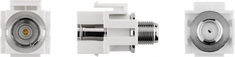 Goobay Keystone Module SAT/Antenna, Flush Mount 18.9 mm width, Coaxial female > F female