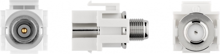 Goobay Keystone Module SAT/Antenna, Flush Mount 18.9 mm width, Coaxial male > F female Goobay Keystone Module SAT/Antenna, Flush Mount 18.9 mm width, Coaxial male > F female