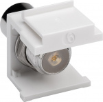 Goobay Keystone Module SAT/Antenna 16.2 mm width, Coaxial male > F female Goobay Keystone Module SAT/Antenna 16.2 mm width, Coaxial male > F female