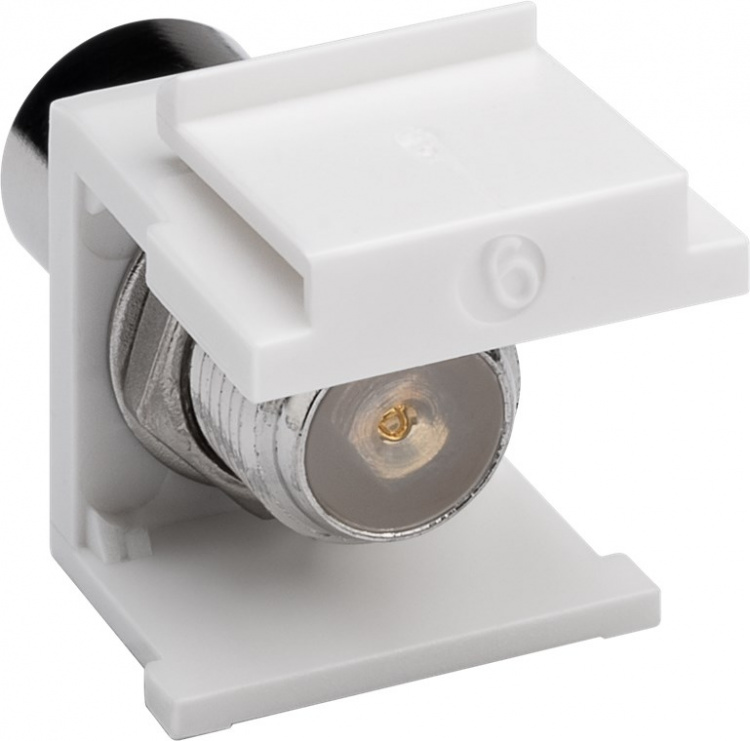 Goobay Keystone Module SAT/Antenna 16.2 mm width, Coaxial male > F female Goobay Keystone Module SAT/Antenna 16.2 mm width, Coaxial male > F female