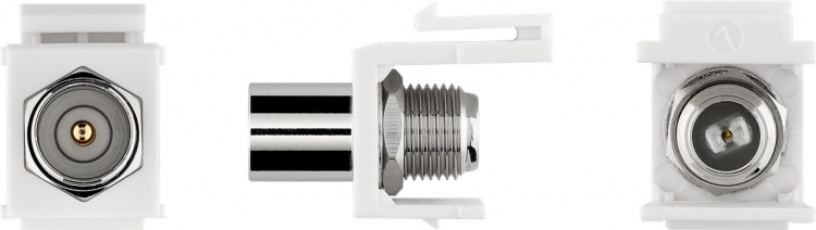 Goobay Keystone Module SAT/Antenna 16.2 mm width, Coaxial male > F female Goobay Keystone Module SAT/Antenna 16.2 mm width, Coaxial male > F female