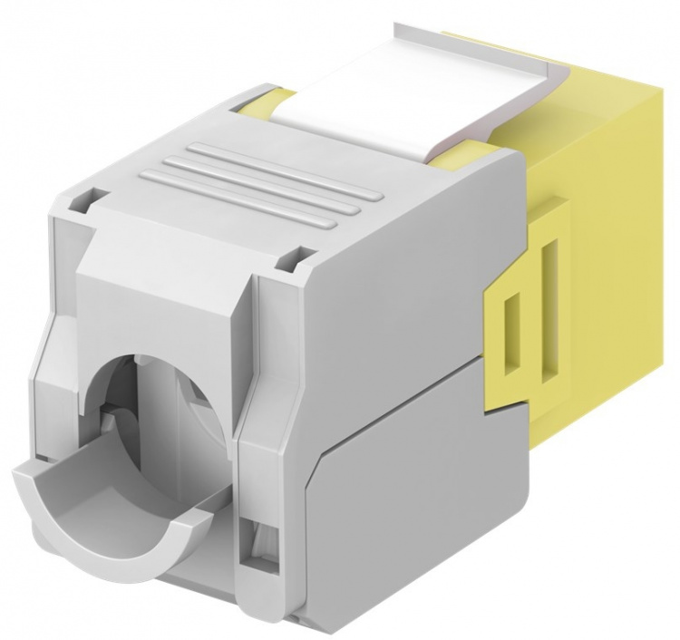 Goobay Keystone Module RJ45 CAT 6A, UTP 16.5 mm wide, crocodile type, terminal strip for tool-free IDC mounting Goobay Keystone Module RJ45 CAT 6A, UTP 16.5 mm wide, crocodile type, terminal strip for tool-free IDC mounting