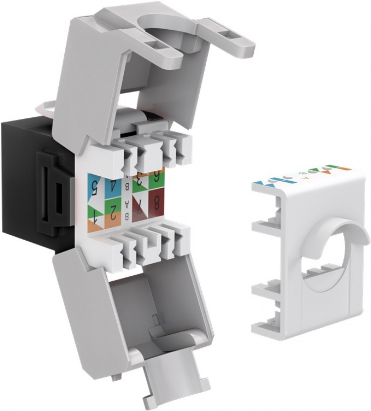 Goobay Keystone Module RJ45 CAT 6A, UTP 16.5 mm wide, crocodile type, for tool-free IDC mounting