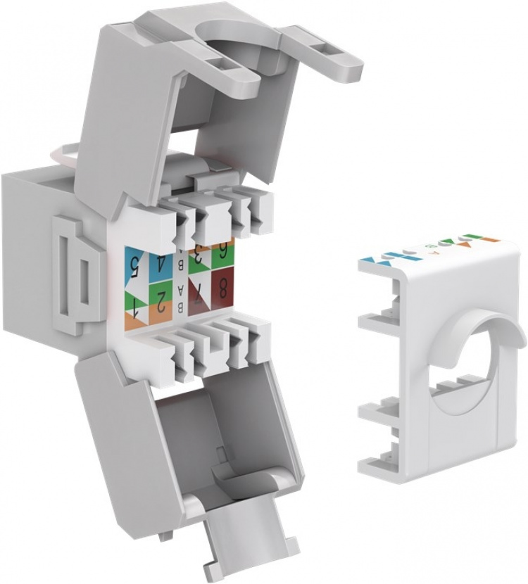 Goobay Keystone Module RJ45 CAT 6A, UTP 16.5 mm wide, crocodile type, terminal strip for tool-free IDC mounting Goobay Keystone Module RJ45 CAT 6A, UTP 16.5 mm wide, crocodile type, terminal strip for tool-free IDC mounting