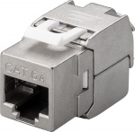 Goobay Keystone Module RJ45 CAT 6A, STP, 500 MHz, Slim-Line 16.3 mm wide, crocodile type, for tool-free IDC mounting