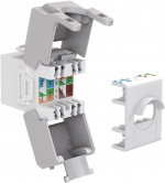 Goobay Keystone Module RJ45 CAT 6A, UTP 16.5 mm wide, crocodile type, terminal strip for tool-free IDC mounting