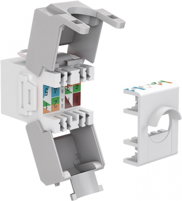 Goobay Keystone Module RJ45 CAT 6A, UTP 16.5 mm wide, crocodile type, terminal strip for tool-free IDC mounting