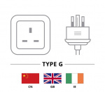 Goobay UK Mains Connection Cable, 1.8 m, Black UK 3-pin plug (type G, BS 1363) > C7 appliance socket