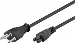 Goobay Mains Connection Cable Switzerland, 1.8 m, Black Switzerland plug (type J, SEV 1011) > C5 appliance socket Goobay Mains Connection Cable Switzerland, 1.8 m, Black Switzerland plug (type J, SEV 1011) > C5 appliance socket