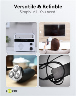 Goobay Connection Cable Euro Plug, 5 m, White Euro plug (type C, CEE 7/16) > appliance socket C7 Goobay Connection Cable Euro Plug, 5 m, White Euro plug (type C, CEE 7/16) > appliance socket C7