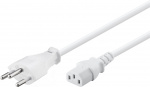 Goobay IEC Cord Switzerland, 2 m, White Swiss plug (type J, SEV 1011) > C13 appliance socket Goobay IEC Cord Switzerland, 2 m, White Swiss plug (type J, SEV 1011) > C13 appliance socket