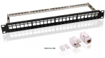 Goobay 19 inch (48.3 cm) Keystone Patch Panel Pack (1 U) incl. 24x CAT 6 modules (UTP)