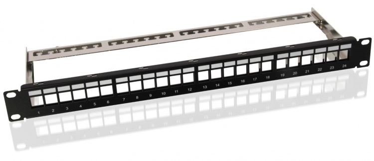 Goobay 19 inch (48.3 cm) Keystone Patch Panel Pack (1 U) incl. 24x CAT 6 modules (UTP)