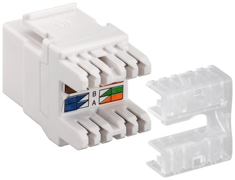 Goobay Keystone Module RJ45 CAT 6, UTP, 250 MHz 16.7 mm wide, for IDC connection (toolless)