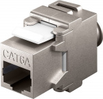 Goobay Keystone Module RJ45 CAT 6A, STP 17.1 mm wide, butterfly type, for IDC connection (toolless)