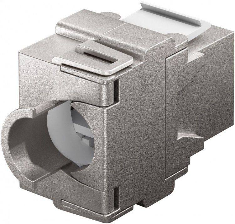 Goobay Keystone Module RJ45 CAT 6A, STP 17.1 mm wide, butterfly type, for IDC connection (toolless)