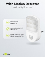 Goobay LED Night Light with Motion Detector cool white, 120° detection, 5 m range, for indoor use (IP20) Goobay LED Night Light with Motion Detector cool white, 120° detection, 5 m range, for indoor use (IP20)