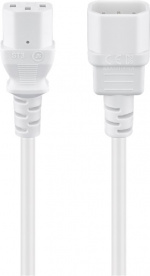 Goobay Extension Lead with C13 socket and C14 plug, 0.5 m, White C14 appliance plug > C13 appliance socket Goobay Extension Lead with C13 socket and C14 plug, 0.5 m, White C14 appliance plug > C13 appliance socket