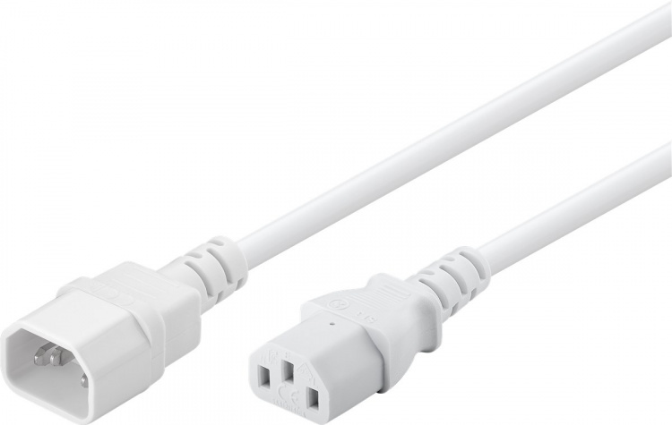 Goobay Extension Lead with C13 socket and C14 plug, 1 m, White C14 appliance plug > C13 appliance socket Goobay Extension Lead with C13 socket and C14 plug, 1 m, White C14 appliance plug > C13 appliance socket