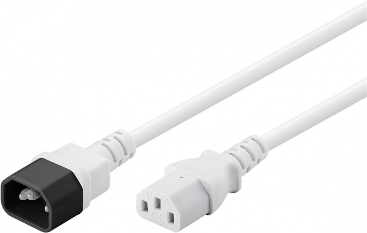 Goobay Extension Lead with C13 socket and C14 plug, 1 m, White C14 appliance plug > C13 appliance socket Goobay Extension Lead with C13 socket and C14 plug, 1 m, White C14 appliance plug > C13 appliance socket