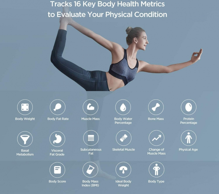 Amazfit Smart Scale -henkilövaaka, musta