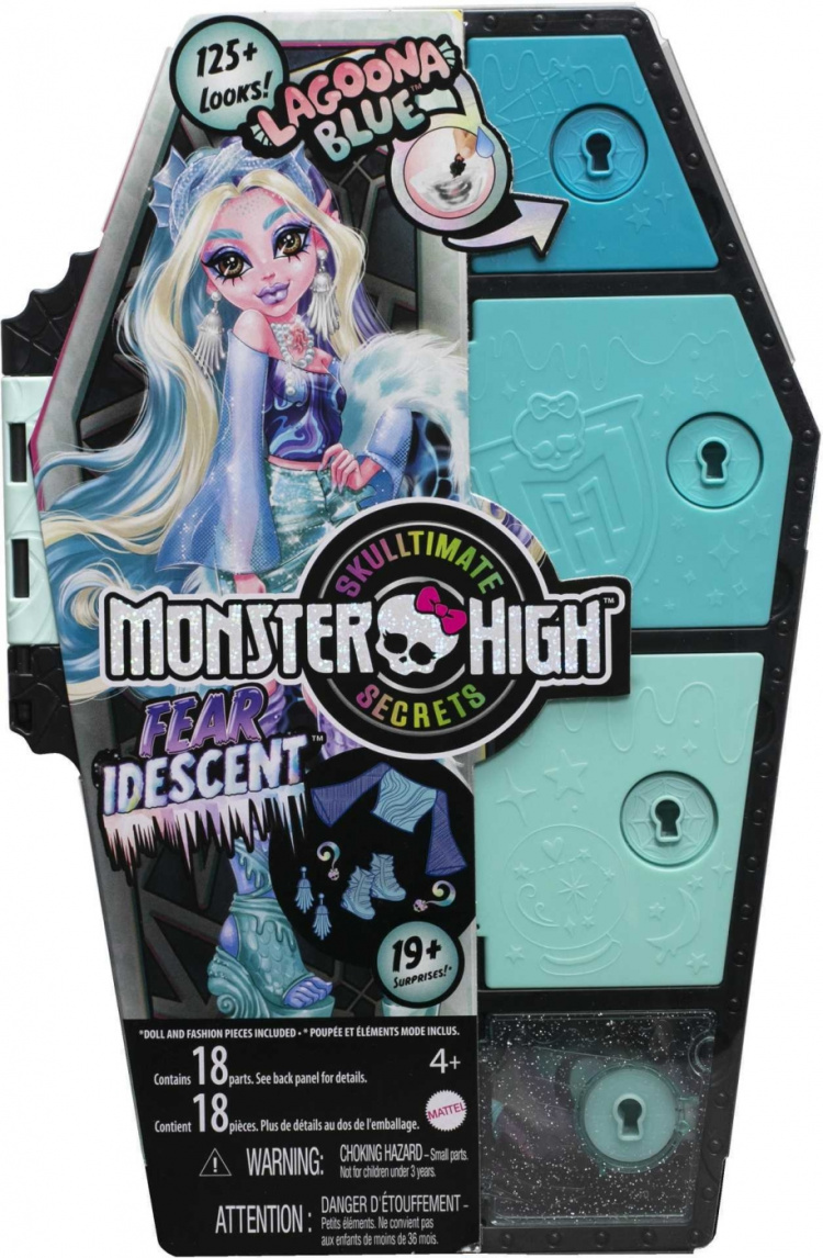 Monster High - Skulltimate Secrets: Fearidescent edition Lagoona Blue - muotinukke ja vaatekaappi