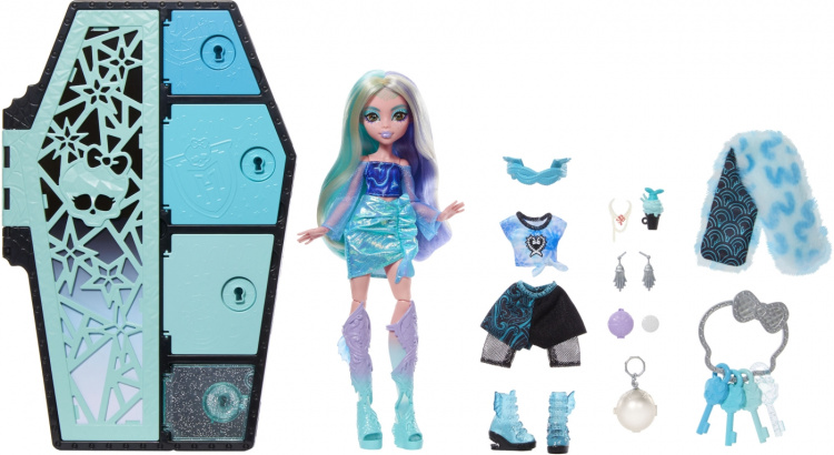Monster High - Skulltimate Secrets: Fearidescent edition Lagoona Blue - muotinukke ja vaatekaappi