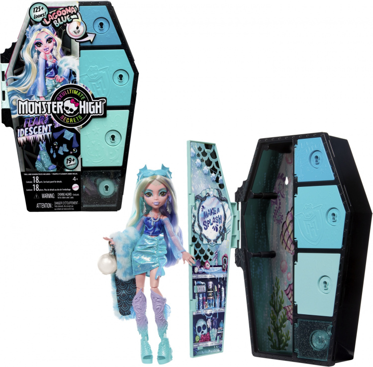 Monster High - Skulltimate Secrets: Fearidescent edition Lagoona Blue - muotinukke ja vaatekaappi