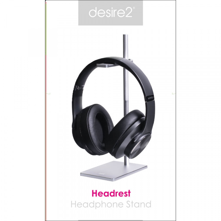 Desire2 Headphone Desk Stand Aluminium Silver Desire2 Headphone Desk Stand Aluminium Silver