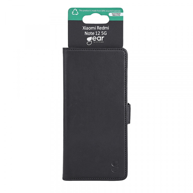 Gear Wallet Case 3 Card Slots Black - Xiaomi Redmi Note 12 5G Gear Wallet Case 3 Card Slots Black - Xiaomi Redmi Note 12 5G