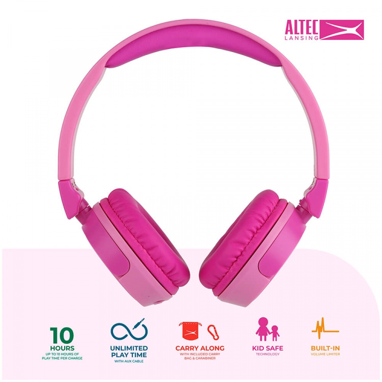 Altec Lansing Kids Headphone Wireless 2in1 On-Ear Pink