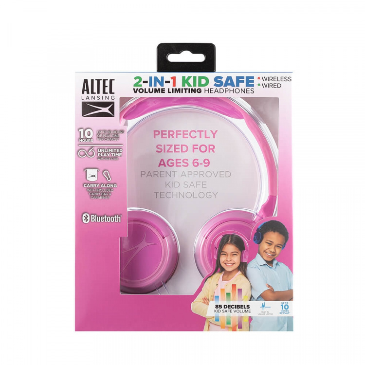 Altec Lansing Kids Headphone Wireless 2in1 On-Ear Pink