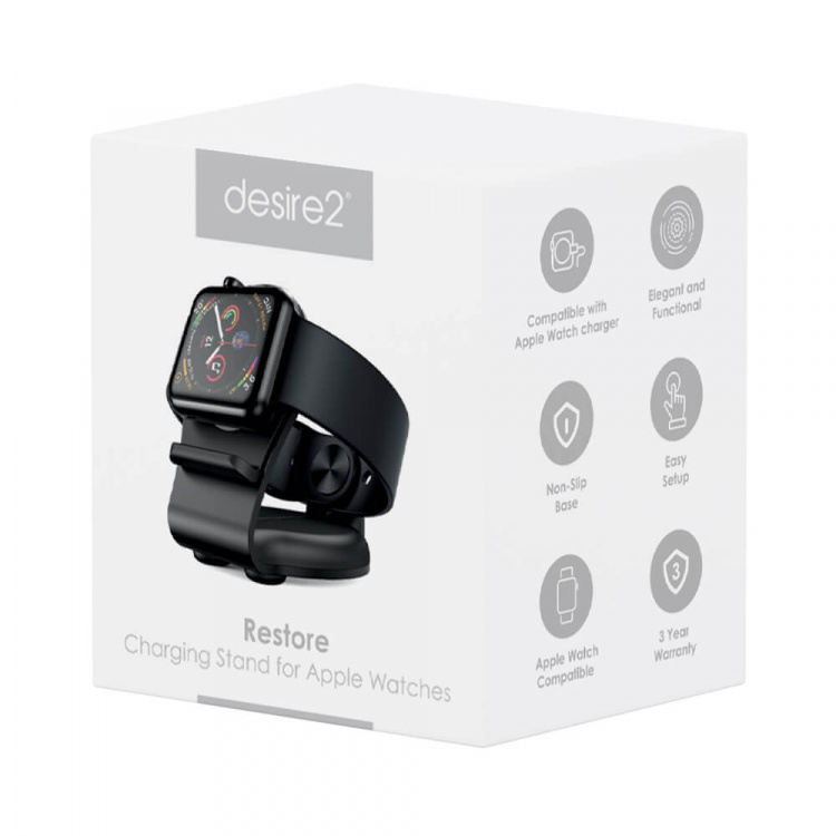 Desire2 Restore Charging Stand For Apple Watch Black