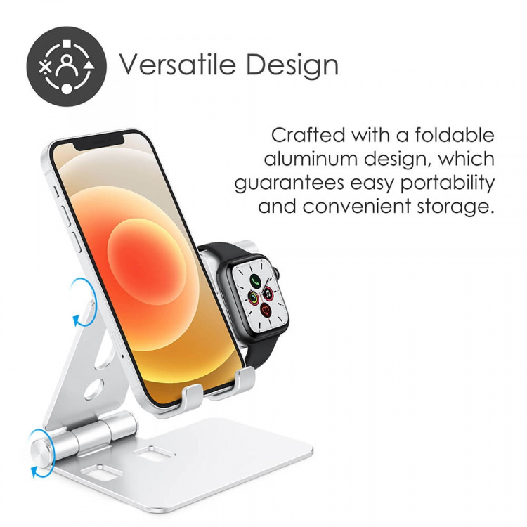 Desire2 Restore Pro Charging Stand For Apple Watch Silver