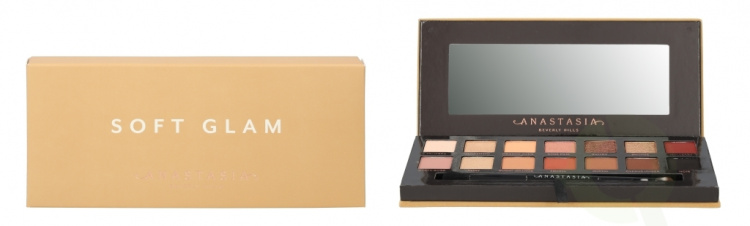 Anastasia Beverly Hills Soft Glam Eyeshadow Palette 10.3 gr 14x0,74gr/Duo Shadow Brush