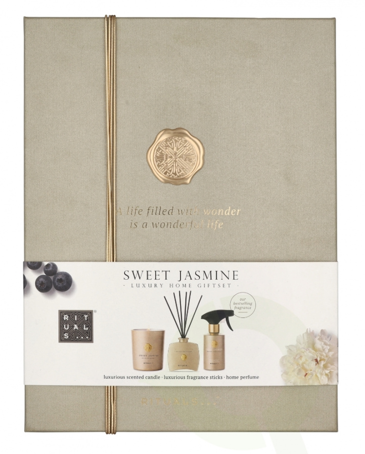 Rituals Private Collection Sweet Jasmine Giftset 710 ml, Fragrance Sticks 100ml / Candle 360g / Home Perfume 250ml