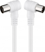 Goobay Angled Antenna Cable ( coaxial plug 90° > coaxial socket 90°, 5 m Goobay Angled Antenna Cable ( coaxial plug 90° > coaxial socket 90°, 5 m