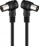 Goobay Angled Antenna Cable ( coaxial plug 90° > coaxial socket 90°, 1.5 m