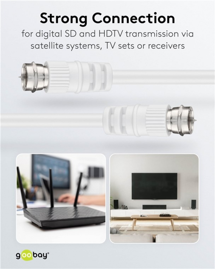 Goobay SAT Antenna Cable ( F plug > F plug, 1.5 m