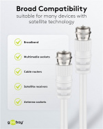 Goobay SAT Antenna Cable ( F plug > F plug, 5 m