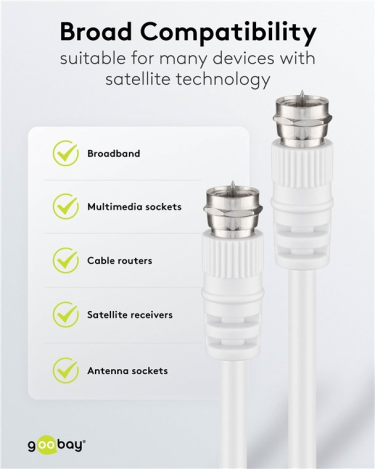 Goobay SAT Antenna Cable ( F plug > F plug, 20 m