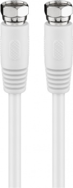 Goobay SAT Antenna Cable (80 dB), Double Shielded F plug > F plug (fully shielded), 2.5 m