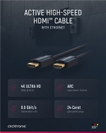 ClickTronic Aktiv Höghastighets HDMI™-kabel med Ethernet Premiumkabel | 1x HDMI™-kontakt >> 1x HDMI™-kontakt | 20,0 m | UHD 4K @ 60 Hz