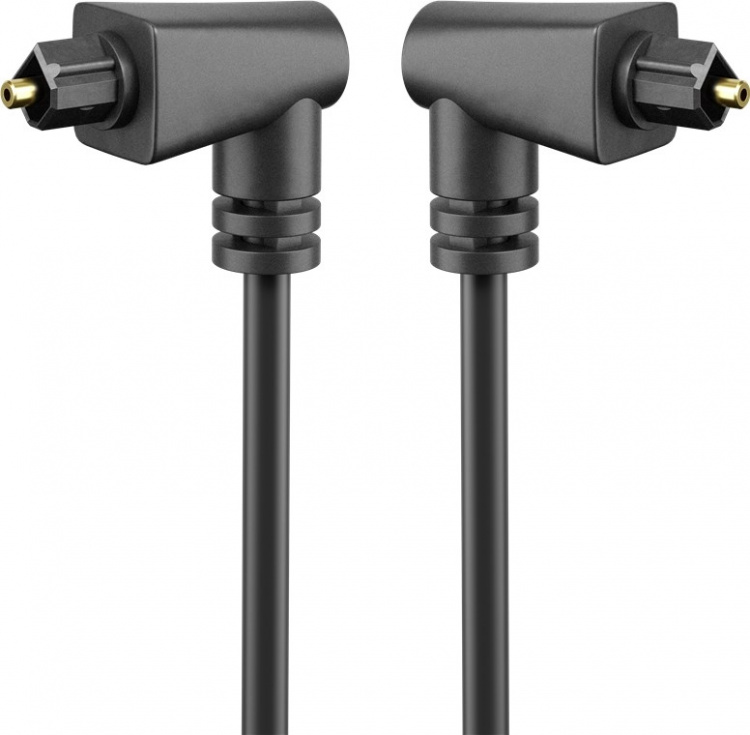 Goobay TOSLINK Cable Compartment 2-angled and Rotatable 90° TOSLINK plug > 90° TOSLINK plug, 1 m