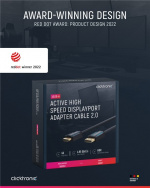 ClickTronic Adapterkabel för aktiv DisplayPort™ till HDMI™ (4K/60Hz) Premiumkabel | 1x DisplayPort™-kontakt >> 1x HDMI™-kontakt | 10,0 m | 4K @ 60 Hz