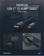 ClickTronic Adapterkabel från USB-C™ till HDMI™ Premiumkabel | USB-C™-kontakt HDMI™-kontakt | 1,0 m | 4K @ 60 Hz ClickTronic Adapterkabel från USB-C™ till HDMI™ Premiumkabel | USB-C™-kontakt HDMI™-kontakt | 1,0 m | 4K @ 60 Hz