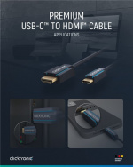 ClickTronic Adapterkabel från USB-C™ till HDMI™ Premiumkabel | USB-C™-kontakt HDMI™-kontakt | 3,0 m | 4K @ 60 Hz ClickTronic Adapterkabel från USB-C™ till HDMI™ Premiumkabel | USB-C™-kontakt HDMI™-kontakt | 3,0 m | 4K @ 60 Hz